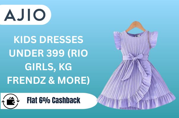 ajio : Kids Dresses Under 399 (Rio Girls, KG Frendz & more)