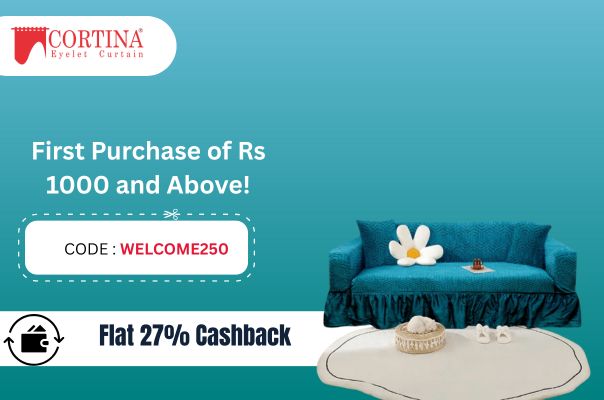 Cortina : First Purchase of Rs 1000 and Above!